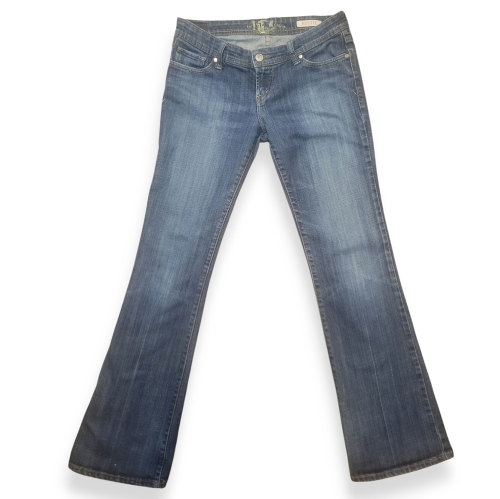 LIT Los Angeles Hottie Classic Blue Women's Flared Medium Wash Y2K Size 27